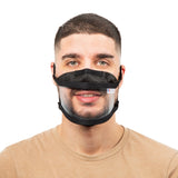 Black Transparent Mask - Elastic - Size M - (€ 7.90 / pc)