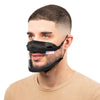 Black Transparent Mask - Elastic - Size M - (€ 7.90 / pc)