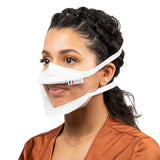 Masque Transparent Blanc - Lanières - Taille S - (3,70€/pc)