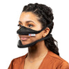 Masque Transparent Noir - Lanières - Taille S - (3,70€/pc)