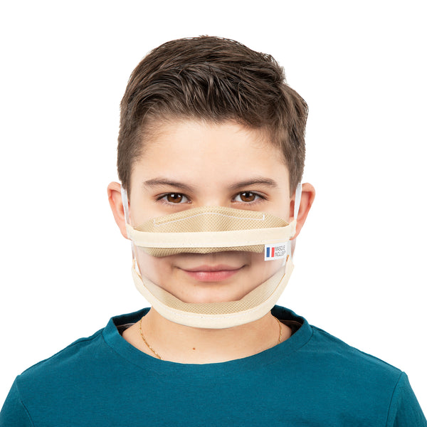 Cream Transparent Mask - Elastic - Size XS - (5.50 € / pc)