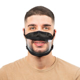 Masque Transparent Noir - élastiques - Taille M - (8,40€/pc)