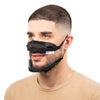 Masque Transparent Noir - élastiques - Taille M - (8,40€/pc)